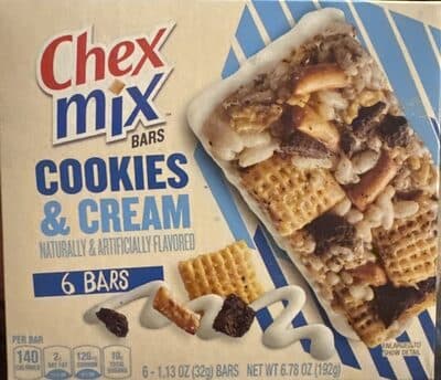 Chex Mix Bars Cookies and Cream