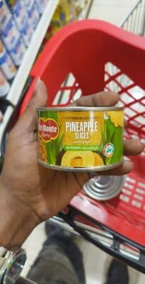 Del monte, pineapple slices in heavy syrup 2yrs prod