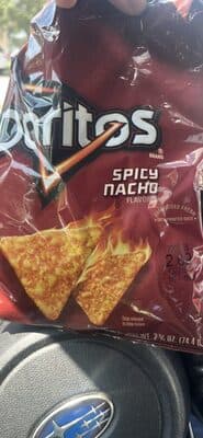 Spicy Nacho Flavored Tortilla Chips