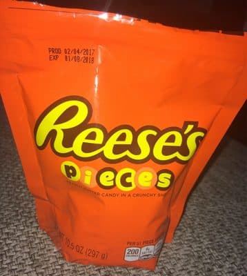 Peanut butter candy in a crunchy shell