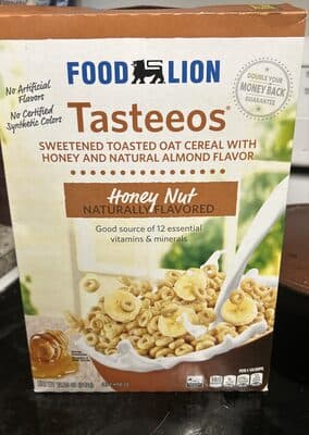 Food lion, tasteeos cereal, honey nut