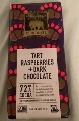 raspberries 72% COCOA DARK CHOCOLATE