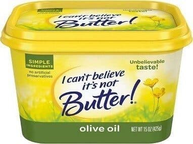 Olive oil vegetable oil spread