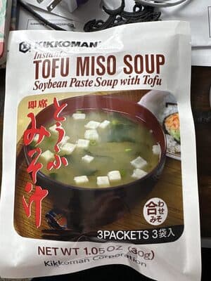 Instant Tofu Miso Soup Soybean Paste Soup with Tofu