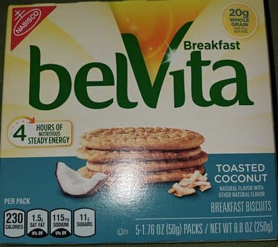 Breakfast biscuits, toasted coconut