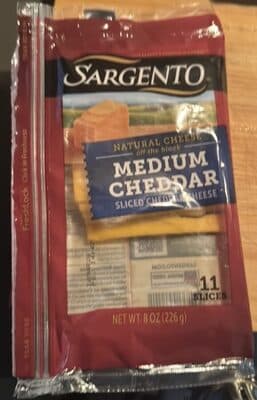Medium Cheddar Sliced Cheddar Cheese