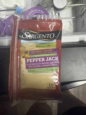 Pepper Jack Sliced Reduced Fat Monterey Jack Cheese With Jalapeño & Habanero Peppers