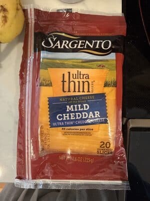 Natural Cheese Mild Cheddar Ultra Thin Cheddar Cheese