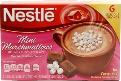 Mini marshmallows hot cocoa mix, rich milk chocolate