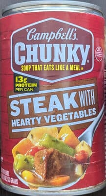 Sirloin Steak with Hearty Vegetables Soup