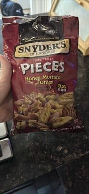 Pretzel Pieces Honey Mustard & Onion flavored Sourdough Hard Pretzels