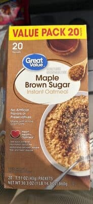 Maple Brown Sugar Instant Oatmeal