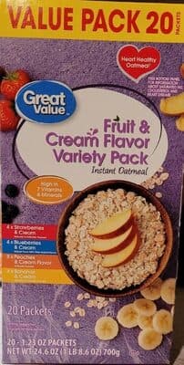 Fruit & Cream Variety Pack Instant Oatmeal