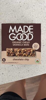 ORGANIC CHEWY GRANOLA BARS chocolate chip