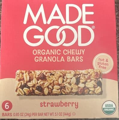 Organic Chewy Granola Bars- Strawberry