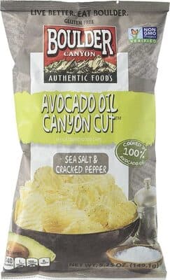 Avocado Oil Canyon Cut Kettle Cooked Potato Chips Sea Salt & Cracked Pepper