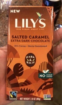 Salted Caramel Extra Dark Chocolate Style Bar