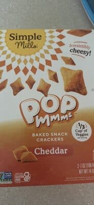 Pop Mmmms Baked Snack Crackers Cheddar