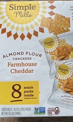 Almond Flour Crackers Farmhouse Cheddar