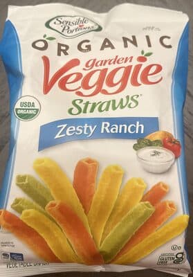 Organic garden veggie straws zesty ranch
