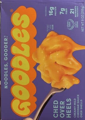 CHED OVER HEELS CREAMY MILD CHEDDAR SAUCE CHEESY SHELLS