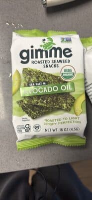 ROASTED SEAWEED SNACKS SEA SALT & AVOCADO OIL