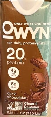 dark chocolate flavored protein drink