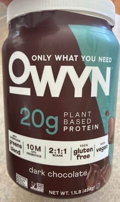 Plant Based Protein dark chocolate