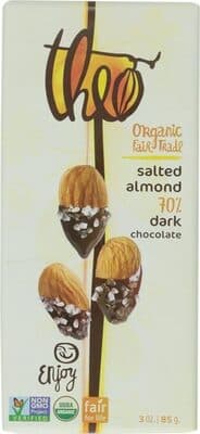 Organic salted almond dark chocolate