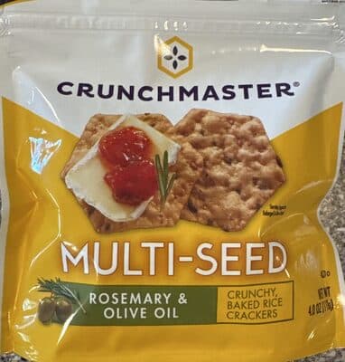 Crunchmaster Rosemary & Olive Oil Crunchy Baked Rice Crackers
