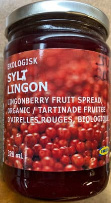 Lingonberry Fruit Spread, Organic