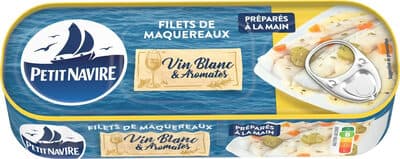 Filets de maquereaux vin blanc & aromates