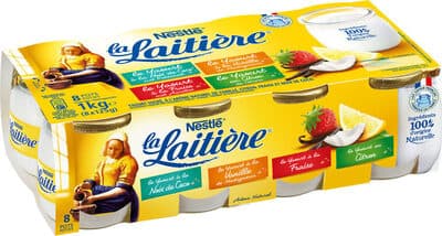 La Laitière yaourts au lait entier panachés