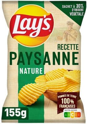 Chips de pomme de terre paysanne goût nature