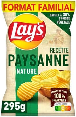 Chips de pommes de terre paysanne goût nature