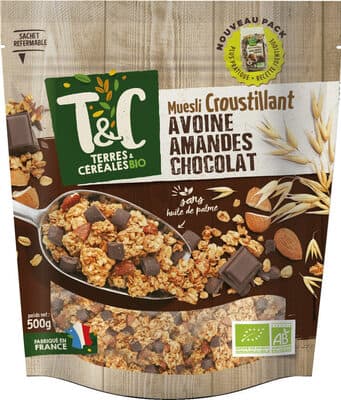 Muesli avoine amandes chocolat