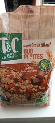 Muesli croustillant duo pépites