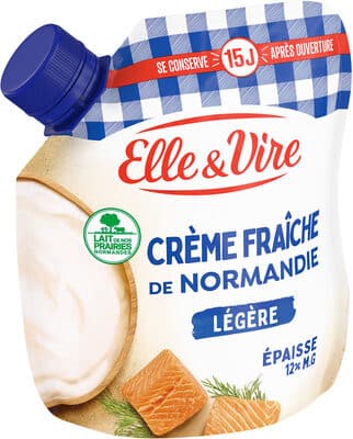 Elle & vire creme fraiche epaisse legere 12%mg poche 328g
