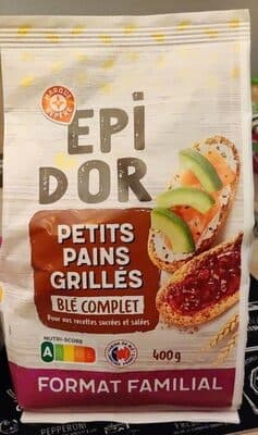 Petits pains grillés blé complet