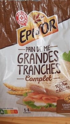 Pain de mie grandes tranches complet
