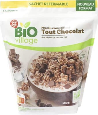 Muesli croustillant tout chocolat