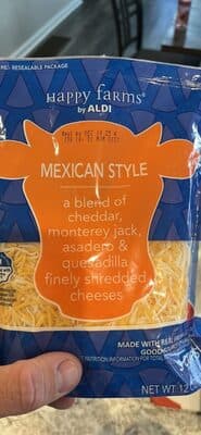 MEXICAN STYLE a blend of cheddar, monterey jack, asadero & quesadilla finely shredded cheeses