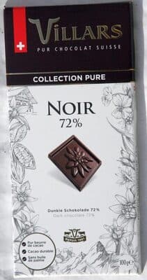 Villars chocolate 72% cacao imp