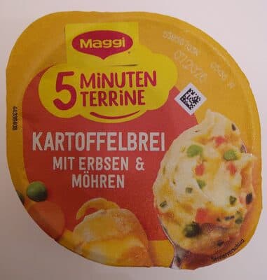 5 Minuten Terrine – Kartoffelbrei mit Erbsen & Möhren
