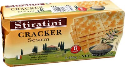 Cracker Mit Sesam 250g Packung Stiratini